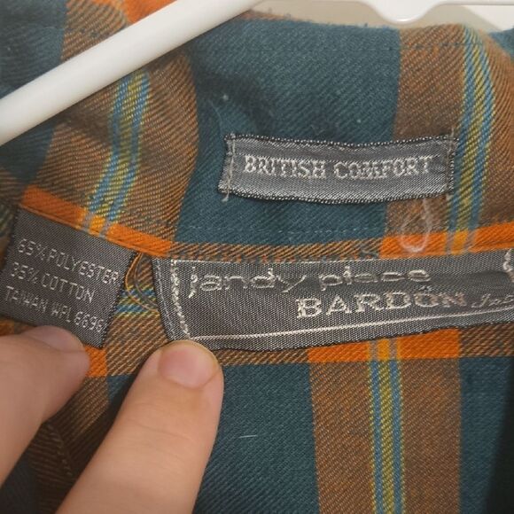 Vibrant Orange and Green Casual Button Down Shirt 1970s - Picture 5 of 9